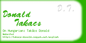 donald takacs business card